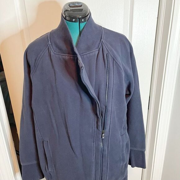 Lululemon Back To It Asymmetrical Full Zip Pocket Wrap Fleece Sweatshirt Jacket - Picture 9 of 11